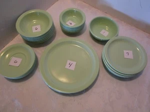 Vintage Texas-Ware Melmac Mint Green Dinner ware dishes lot set 30 1950's retro - Picture 1 of 8