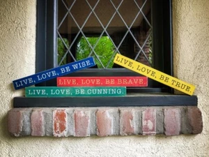 Magische Zauberer Schulhaus Stolz Handarbeit Massivholz und Farbschilder - Bild 1 von 13