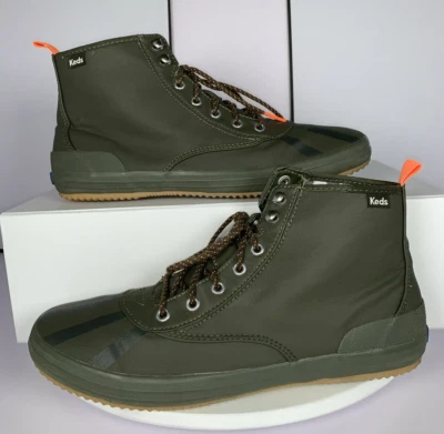 Keds Womens Scout Rain Boots Lined Spring Green Lace Up Water Resistant, 10 EUC￼ - Image 1 of 4