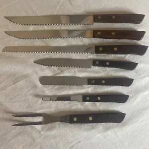 Vintage Ranchero Stainless Steel Lot 7 Piece Knife Set Made In Japan Knives - Picture 1 of 11