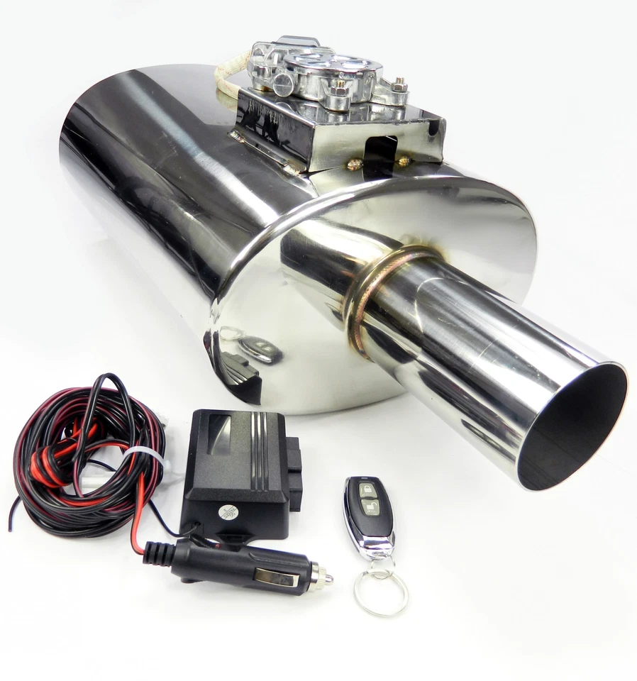 3,5" / 89mm las Válvulas de Escape Silenciador Plegado Con Solapa Escape, - Imagen 1 de 4