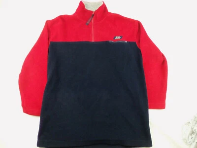 Pullover polar vintage Lauren Ralph Lauren para mujer 1/4 cremallera rojo/azul pequeño S Foto 1 de 4