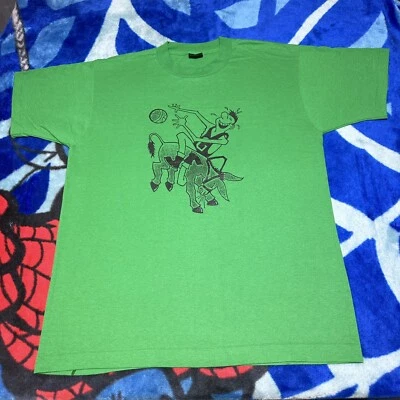 Camiseta verde de baloncesto Donkey Ball vintage de los años 90 talla grande Foto 1 de 4