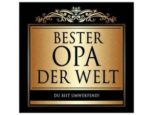 Flaschen-Etikett elegant "Bester Opa", Aufkleber - Bild 1 von 1