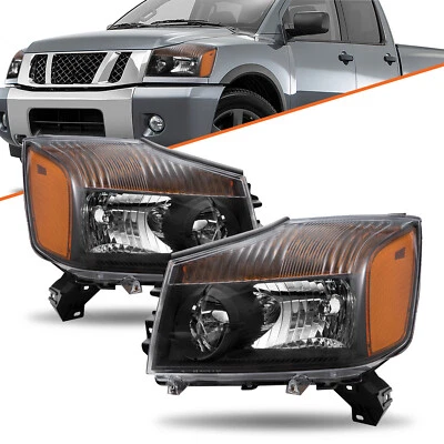 Faros esquineros ámbar negros Armada 2004-2015 para Nissan Titan 2004-2007  Foto 1 de 4