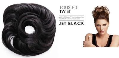 Daisy Fuentes Secret Extensions Tousled Twist Wow Lux Hair Jet Black 506311008B Foto 1 de 2