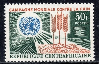 1160 - Central African Republic 1965 - Freedom from Hunger - MNH Set — 第 1/2 张图片