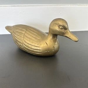 Vintage Large 10” Solid Brass Duck Decorations Table Tray Decor #2 - Picture 1 of 15