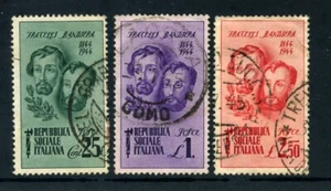 1944 - REPUBBLICA SOCIALE - FRATELLI BANDIERA 3v. - USATI - LOTTO/25250A - Imagen 1 de 1