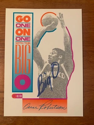 POSTAL GIGANTE FIRMADA POR OSCAR ROBERTSON "O" DEL SALÓN DE LA FAMA DE INDIANA Foto 1 de 3
