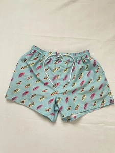 2(X)IST Swim Trunks Medium Light Blue Umbrella Print Pockets Liner Strings - Picture 1 of 12