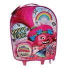 Dreamworks Trolls Happy Vibes Softside Kids' Carry On Suitcase Pink Rainbow