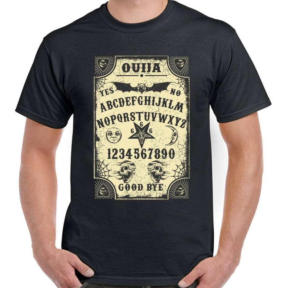 Ouija Board T-Shirt Mens Funny Halloween Witchcraft Spirit Ghosts Paranormal - Image 1 of 1