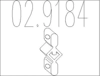 BUTéE éLASTIQUE (SILENCIEUX) RENAULT MEGANE SCENIC 1.9 DTI,MEGANE I 1.9 DT - Photo 1/2