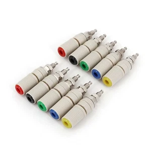 10Pcs 5 Colors Brass M5 Type 4mm Banana Female Jack Test Socket Binding Post - Picture 1 of 6