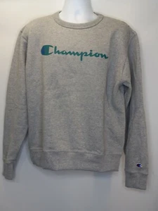 Champion Size Medium Sweatshirt Powerblend Spell Out Logo Athletic New - Picture 1 of 11