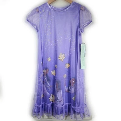 Disney Wish Sleep Gown Pajama Sleepwear Purple Tulle Girls Size 8 / Medium New - Image 1 of 4