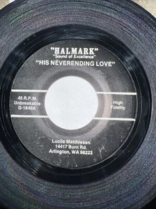 LUCILE MATTHIESEN 45 His Neverending Love / It Was Jesus - Picture 1 of 2