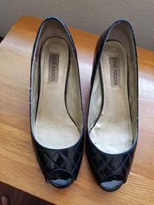 Damen Steve Madden Stich schwarze Lack-Heels 8M - Bild 1 von 7