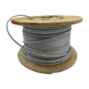 Galvanised Steel Wire Rope Cable 6MM 7x19 (100M Reel 7 x 19 Rigging Marine) - Picture 1 of 7