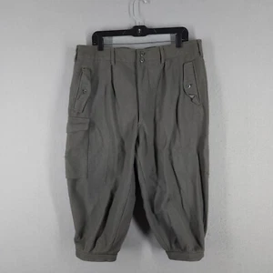 Vintage Austrian Military Pants 36x19 Wool Cargo Capri Shorts 108 III-IV 1970s - Picture 1 of 13