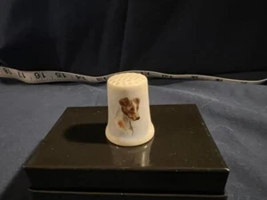 Jack Russell Terrier ditale vintage (anni '80) dipinto a mano - Foto 1 di 5