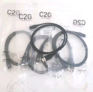 ( Pack Of 5 ) C2G 3ft USB 3.0 Type C to USB A - USB Cable Black M-M #28831 - Picture 1 of 1
