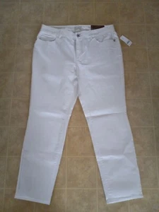 Coldwater Creek Damen Jeans Natural Fit Weiß Straight Leg Größe P14 NEU - Bild 1 von 3