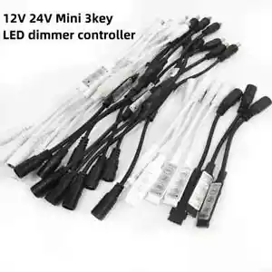 12V 24V Mini 3key LED dimmer mini led controller with DC connector 12A - Picture 1 of 8