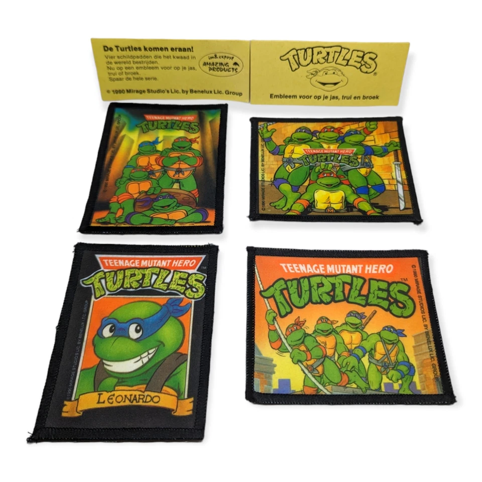 AMAZING PRODUCTS Teenage Mutant Hero Ninja Turtles 1990 Aufnäher Batch Patch Patches TMNT Vintage