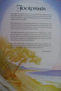 Poster Footprints Poem Shoreline - Picture 1 of 1