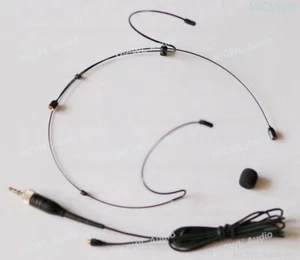 Black Headset Microphone for Sennheiser G2 G3 G4 Wireless Detachable Cable - Picture 1 of 6