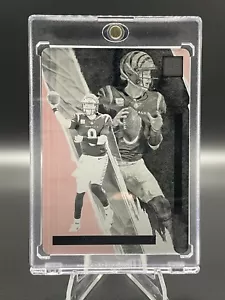 2022 Impeccabile Football Joe Burrow Piastra di stampa 1/1 uno di uno #18 Bengals - Foto 1 di 3