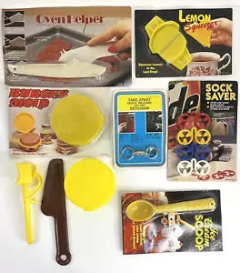 Lot of 9 Vintage Kitchen & Household Gadgets Burger Mold Lemon Squeeze Keychain - Picture 1 of 8