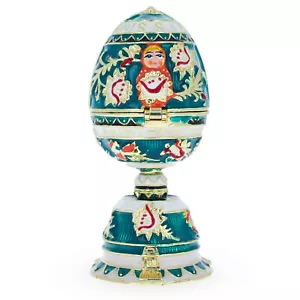 Enameled Nesting Doll Easter Egg Figurine - Picture 1 of 5
