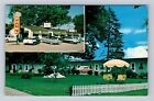 Marietta Oh-Ohio, Evergreen Shade Motel & Steak House, Vintage Souvenir Postcard