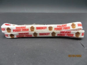 Bow Biters 27" Shoe Laces Smokey The Bear Prevent Forest Fires Brookside - Picture 1 of 3