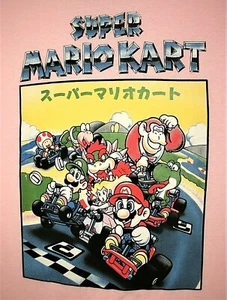 Nintendo Super Mario Kart Japanese Video Game 2021 Pink T-Shirt New Mens Small - Picture 1 of 3