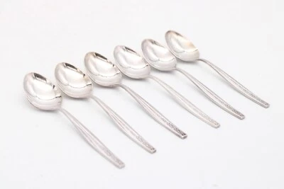 6x Auerhahn Kaffeelöffel Relief versilbert 90 Silberauflage Besteck Länge 14 cm - Bild 1 von 4