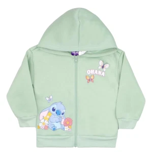 Kids Lilo & Stitch Size 5 Full Zipper Geen Hoodie Jacket NWT - Picture 1 of 3