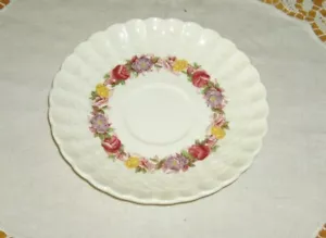 Vintage Copeland Spode ROSE BRIAR Blumen 4 7/8" Demitasse Untertasse England ~ - Bild 1 von 4