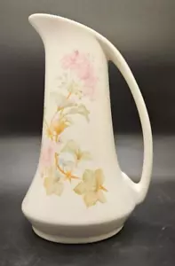 Melba Ware Staffordshire Ceramic Jug Pitcher Vase 7.5"/19cms Tall Pink Flowers - Picture 1 of 7