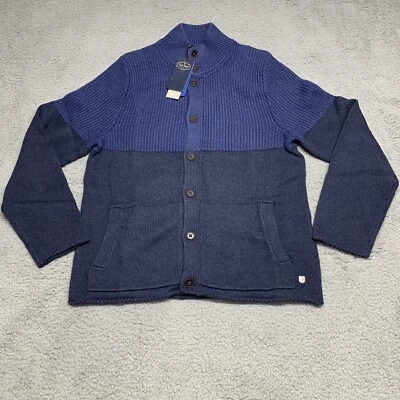 Nat Nast Wool Sweater Men Medium Blue Oversize Cozy Cardigan Grandpa Button Up - Image 1 of 4