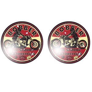 Set Bobber Oldschool 15cm Aufkleber Sticker Motorrad Rockabilly Retro Chopper  - Bild 1 von 1