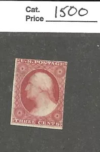 US Scott # 10, three cents orange brown, 1851, unused,VF ,scv. $ 1500 - Picture 1 of 2