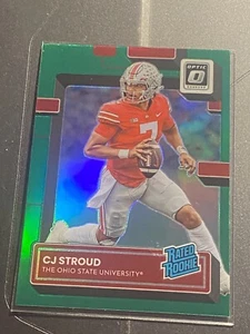 2023 Panini Chronicles Donruss Optic CJ Stroud Green Prizm Rated Rookie RC SSP - Picture 1 of 8