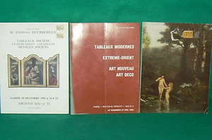 3 catalogues vente enchères années 80 tableaux extrême orient céramique meubles - Picture 1 of 2