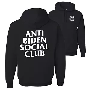 Sudadera con capucha política unisex gráfica anti Biden Social Club - Imagen 1 de 20