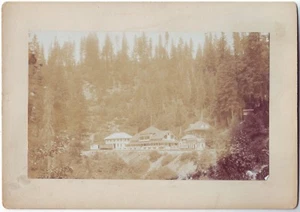 Shasta Springs California CA Resort Railroad Depot Gazebo Cabinet Photo c1890s - Picture 1 of 2