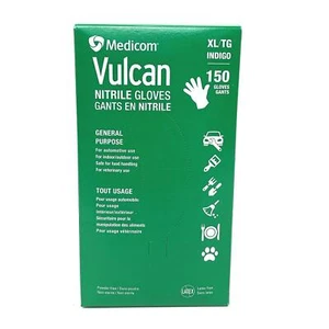 GUANTI IN NITRILE VULCANO MEDICOM, 150 COUNT X-Large - Foto 1 di 3